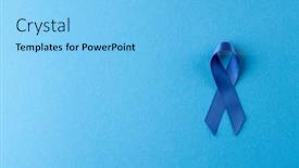  Presentation with healthcare blue ribbon - Theme having composition-of-blue-ribbon background and a light blue colored foreground
