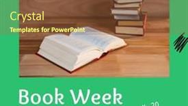  Presentation with book - PPT layouts with composition-of-book-week-scotland background and a tawny brown colored foreground