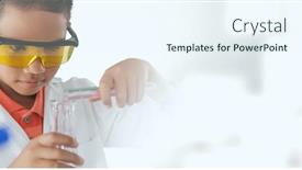  Presentation with research - PPT theme enhanced with composition-of-boy-pouring-liquid background and a  colored foreground