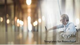  Presentation with disability office - Amazing presentation theme having composition-of-businessman-in-wheelchair backdrop and a coral colored foreground