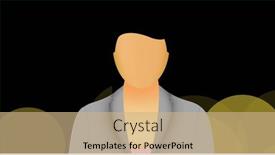  Presentation with black light - Slide deck with composition-of-businesswoman-icon-over background and a coral colored foreground