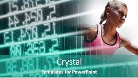  Presentation with processing - Presentation design having composition-of-caucasian-female-athlete background and a teal colored foreground