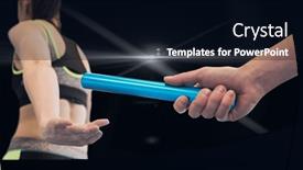  Presentation with runner - Slide deck with composition-of-caucasian-male-runner background and a wine colored foreground