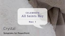  Presentation with fabrics - Slide deck featuring composition-of-celebrate-all-saints background and a light gray colored foreground