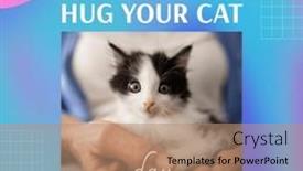  Presentation with celebrate - PPT theme featuring composition-of-celebrate-hug background and a coral colored foreground