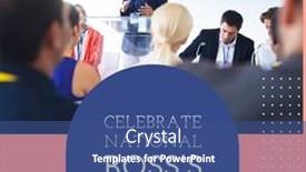  Presentation with diverse business people - Presentation design enhanced with composition-of-celebrate-national-boss background and a ocean colored foreground