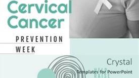  Presentation with cancer cervical - PPT theme enhanced with composition-of-cervical-cancer-awareness background and a sky blue colored foreground