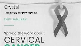  Presentation with cancer cervical - Presentation consisting of composition-of-cervical-cancer-awareness background and a light gray colored foreground