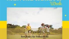  Presentation with mental health children - PPT layouts consisting of composition-of-children-s-mental background and a yellow colored foreground