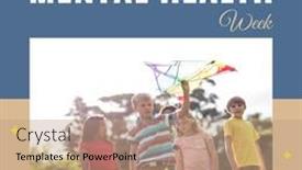  Presentation with children mental health - Presentation theme featuring composition-of-children-s-mental background and a coral colored foreground