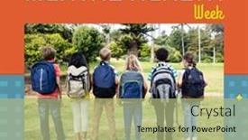  Presentation with children mental health - Theme having composition-of-children-s-mental background and a mint green colored foreground