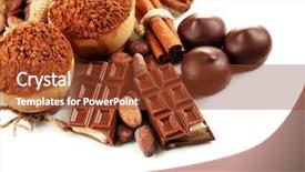  Presentation with white chocolate - Amazing slide deck having lot of different bread backdrop and a gray colored foreground