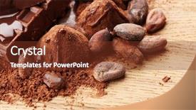  Presentation with cocoa - Slides having composition of chocolate sweets cocoa background and a tawny brown colored foreground