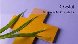  Presentation with ash cross - Slide deck with composition-of-christian-ash-wednesday background and a light blue colored foreground