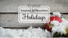  Presentation with greetings - Presentation design featuring composition-of-christmas-season-s background and a light gray colored foreground