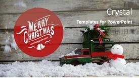  Presentation with greetings - Slides consisting of composition-of-christmas-season-s background and a gray colored foreground