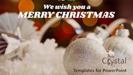  Presentation with video background - Presentation theme enhanced with composition-of-christmas-text-over background and a mint green colored foreground