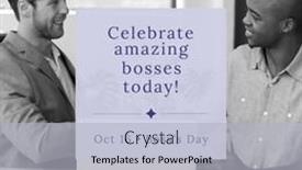  Presentation with diverse business people - Slides having composition-of-clebrate-amazing-bosses background and a light gray colored foreground