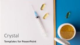  Presentation with medical clipboard - Presentation theme featuring composition-of-clipboard-with-copy background and a white colored foreground