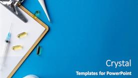  Presentation with medical clipboard - Presentation consisting of composition-of-clipboard-with-syringe background and a gray colored foreground