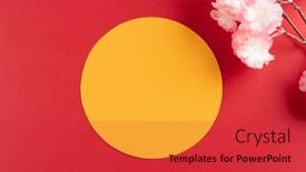  Presentation with cherry blossom - PPT theme having composition-of-close-up background and a red colored foreground