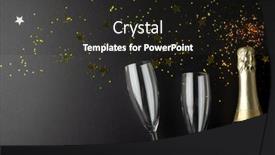  Presentation with new year - PPT theme with composition-of-close-up and a dark gray colored foreground
