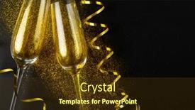  Presentation with new year - Presentation theme having composition-of-close-up and a tawny brown colored foreground