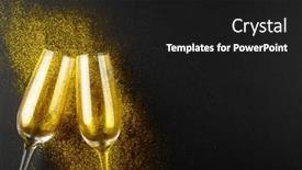  Presentation with new year - Presentation theme having composition-of-close-up and a black colored foreground