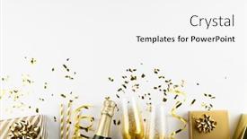  Presentation with new year - Presentation design featuring composition-of-close-up and a  colored foreground