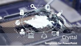  Presentation with cloud technology - Slides having composition-of-cloud-with-icons background and a gray colored foreground
