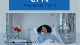  Presentation with awareness - PPT theme with composition-of-cmt-awareness-month background and a light blue colored foreground