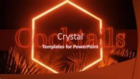  Presentation with neon - Slide set enhanced with composition-of-cocktails-text background and a tawny brown colored foreground