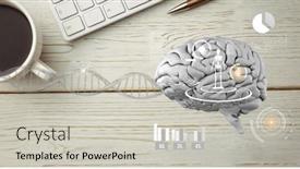  Presentation with data medical - Presentation theme enhanced with composition-of-coffee-and-keyboard background and a  colored foreground