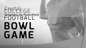  Presentation with college football - Presentation featuring composition-of-college-football-bowl background and a light gray colored foreground