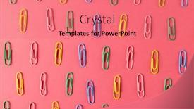  Presentation with creativity - Presentation theme with composition-of-colorful-clips background and a coral colored foreground