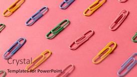  Presentation with colorful - Theme enhanced with composition-of-colorful-clips background and a coral colored foreground