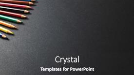  Presentation with crayons - Presentation consisting of composition-of-colorful-crayons background and a dark gray colored foreground