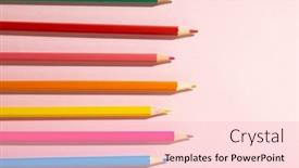  Presentation with crayons - PPT theme featuring composition-of-colorful-crayons background and a  colored foreground