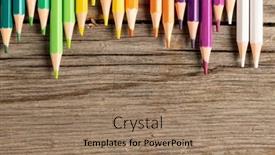  Presentation with crayons - Slides having composition-of-colorful-crayons background and a coral colored foreground