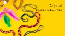  Presentation with mardi - PPT layouts featuring composition-of-colourful-mardi-gras background and a gold colored foreground