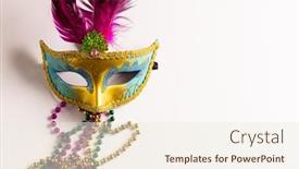  Presentation with mardi gras - Slides with composition-of-colourful-mardi-gras background and a sky blue colored foreground