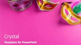  Presentation with mardi - Slides with composition-of-colourful-mardi-gras background and a coral colored foreground