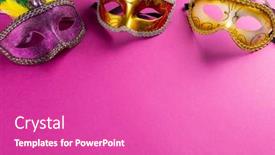  Presentation with mardi - Presentation featuring composition-of-colourful-mardi-gras background and a coral colored foreground