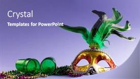  Presentation with mardi - PPT layouts featuring composition-of-colourful-mardi-gras background and a violet colored foreground