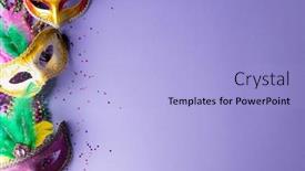  Presentation with mardi - Presentation consisting of composition-of-colourful-mardi-gras background and a light blue colored foreground