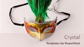  Presentation with mardi - Slide set having composition-of-colourful-mardi-gras background and a lemonade colored foreground