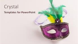  Presentation with mardi gras - Slides having composition-of-colourful-mardi-gras background and a sky blue colored foreground