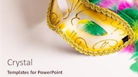  Presentation with mask - Slide set with composition-of-colourful-mardi-gras background and a sky blue colored foreground