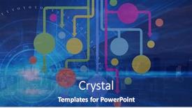  Presentation with scope - Theme having composition-of-colourful-spots background and a ocean colored foreground