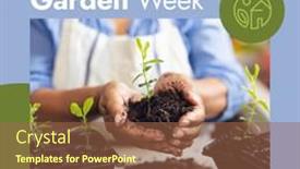  Presentation with community garden - Presentation theme with composition-of-community-garden-week background and a  colored foreground